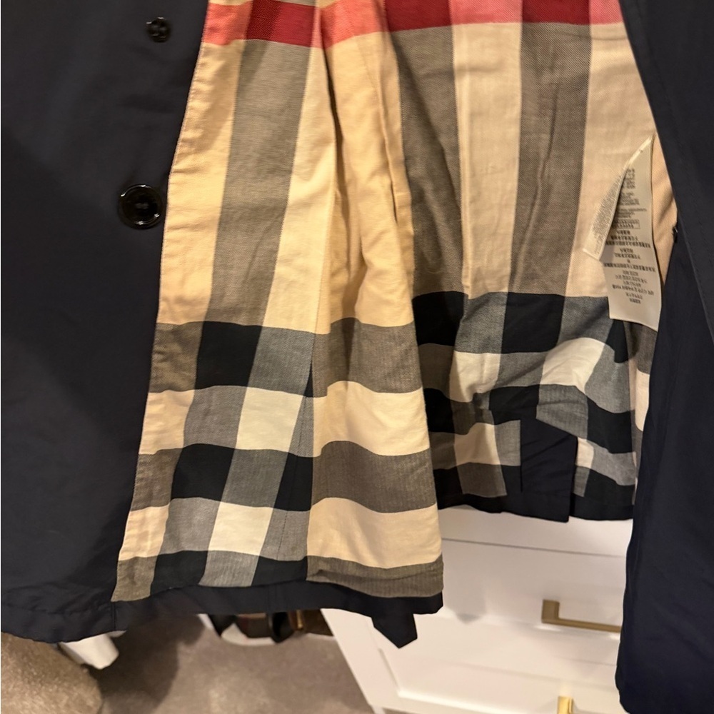 Burberry Brit Women’s Dark Navy Short Trench Coat - Picture 5 of 8